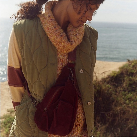 Free People Hudson Suede Sling Shoulder Bag - Picture 2 of 5